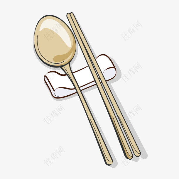 一双筷子和一个勺子