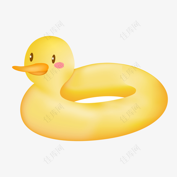 黄色小鸭子游泳圈设计