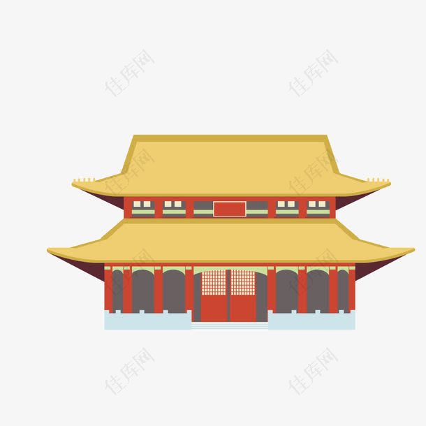 矢量中国宫殿建筑