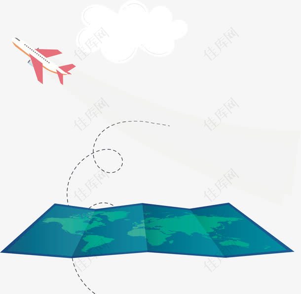 留学旅行创意图标飞行矢量素材