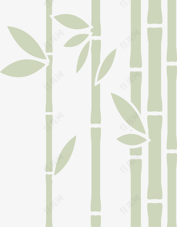 矢量图林间的竹子
