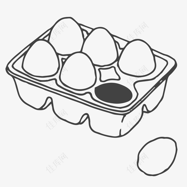 鸡蛋盒子素材图案