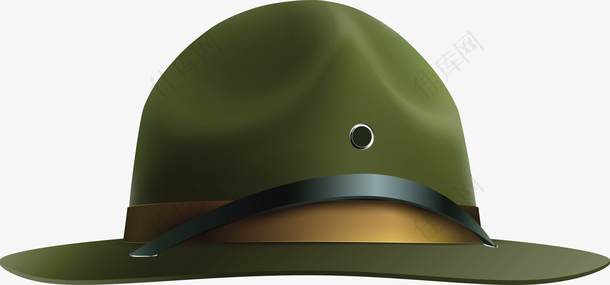 一顶矢量绿色帽子
