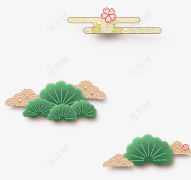 绿色中国风背景装饰图案