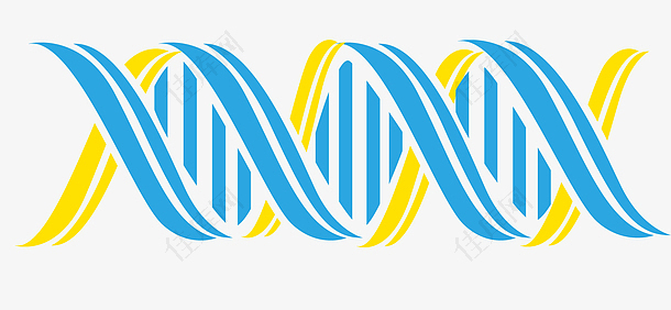 彩色双螺旋基因链