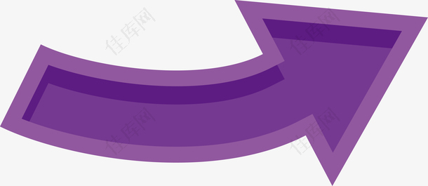 创意紫色上弧箭头矢量素材