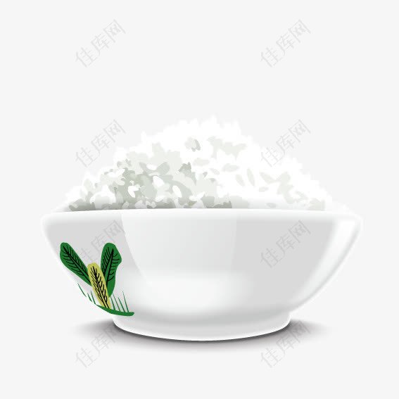 盛满米饭的碗
