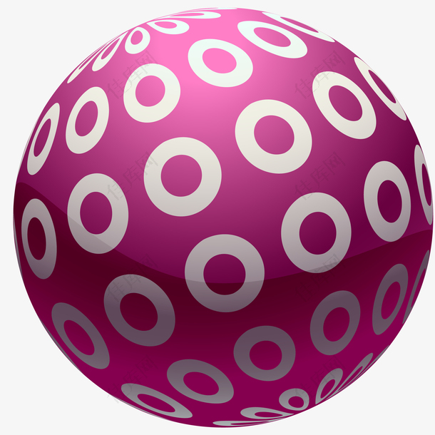 紫色漂浮小球插画