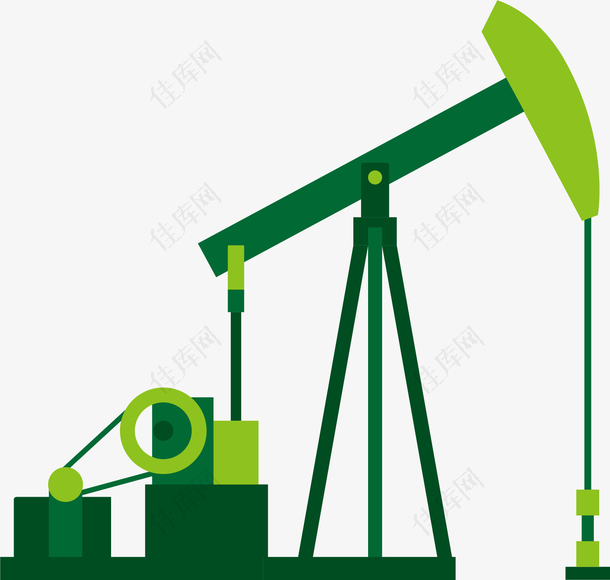 石油化工油田绿色图标