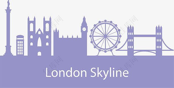 淡紫色英国伦敦旅游