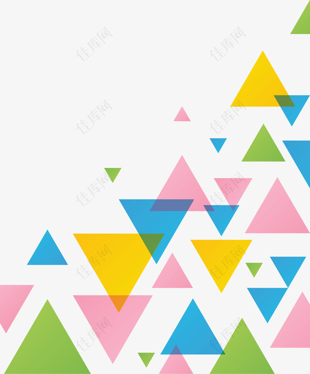 多彩几何三角花纹