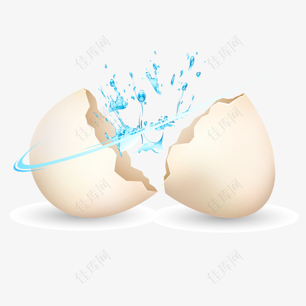 卡通鸡蛋壳矢量图下载