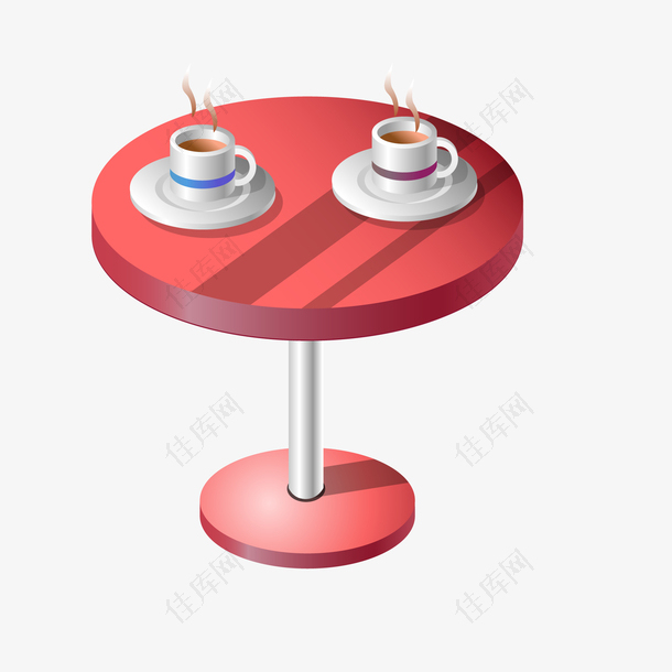 桌子上的咖啡饮品设计