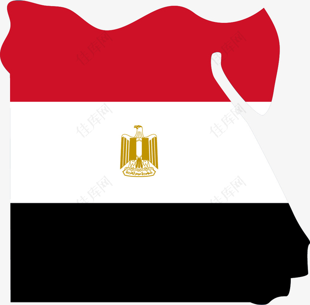 古埃及矢量卡通国旗