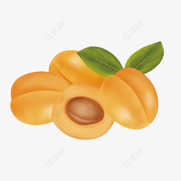 黄色水果杏