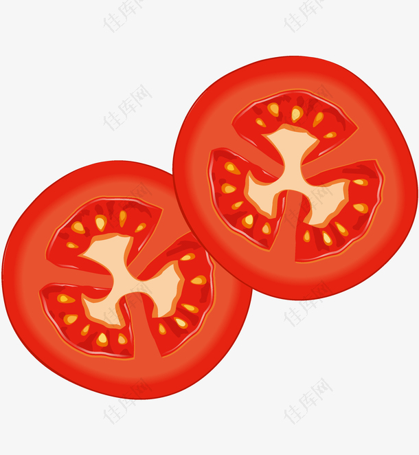 卡通精美西红柿番茄