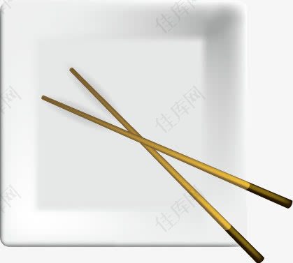 筷子盘子矢量