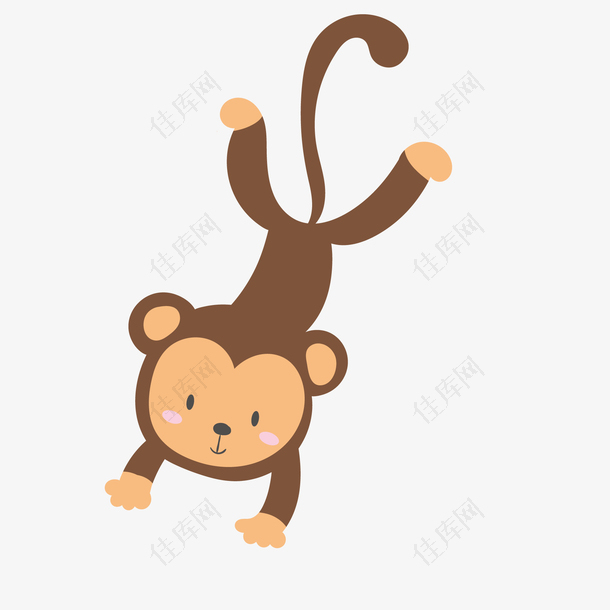 卡通小猴子动物设计