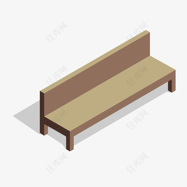 木制长椅装饰素材图案