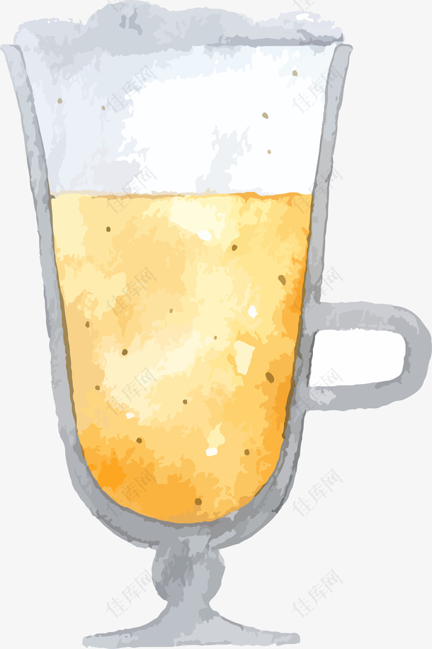 卡通手绘啤酒