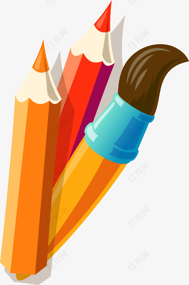 卡通彩色铅笔学习工具