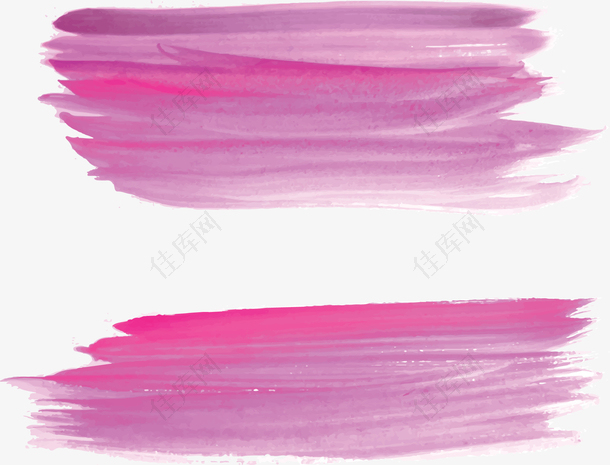 粉紫色水彩笔刷涂鸦