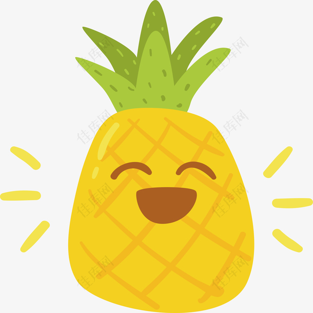 卡通菠萝水果设计