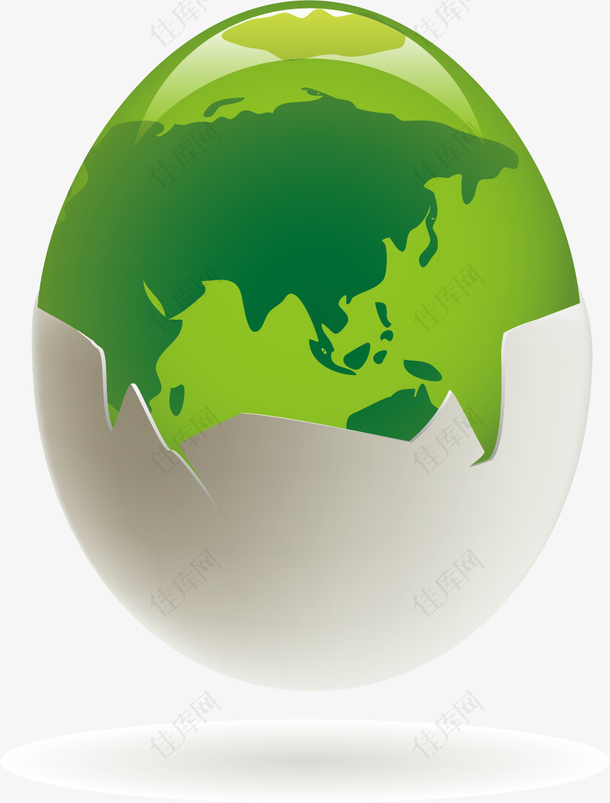 鸡蛋地球素材图片