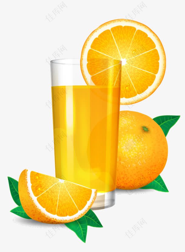 精美矢量橙汁