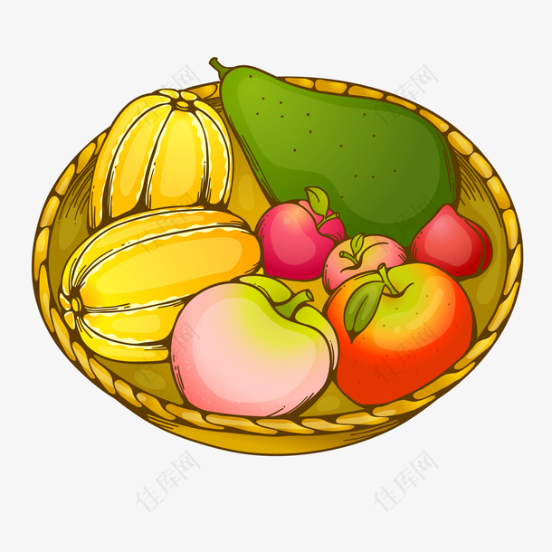 篮子里的水果植物设计