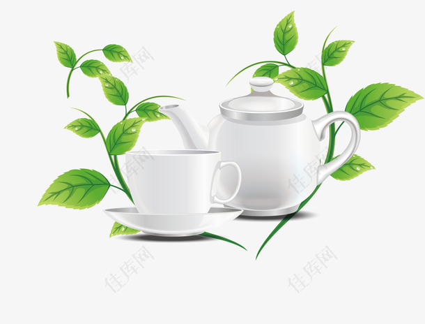 茶叶和茶壶