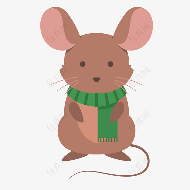 棕色设计可爱老鼠
