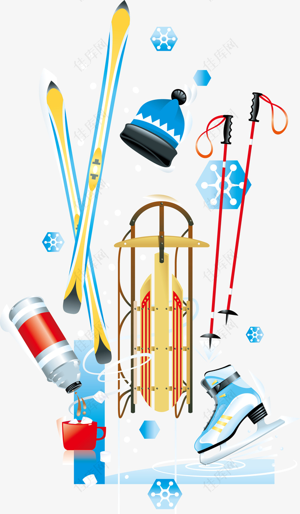 冬季滑雪工具