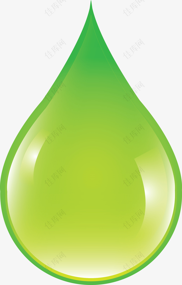 绿色水滴素材图png元素图片素材 佳库网