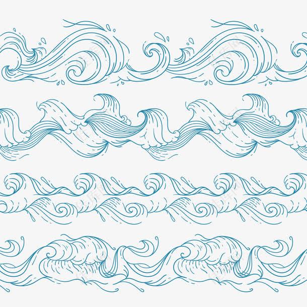 矢量海浪装饰图案
