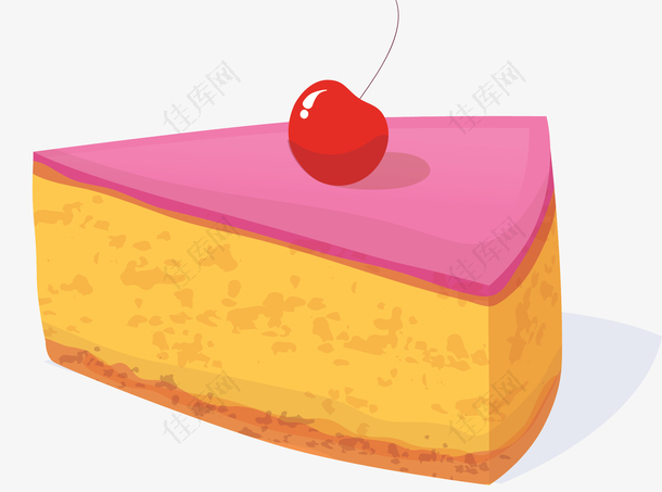 粉红色三角形蛋糕