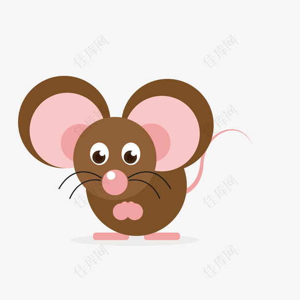 棕色大耳朵设计小老鼠