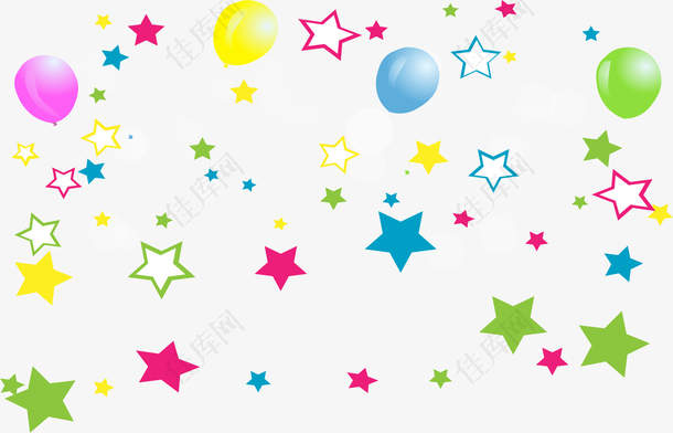 节日缤纷星星气球