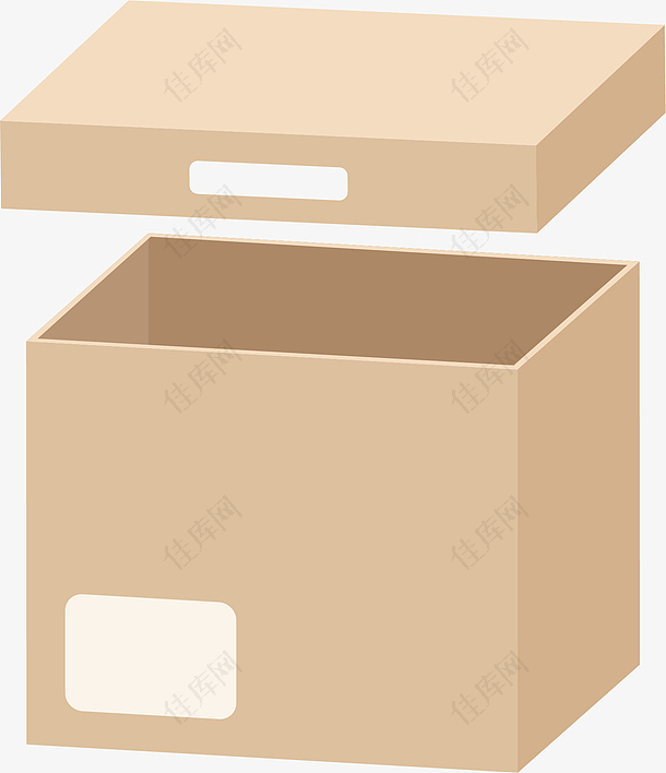盖子和箱体分开的纸箱