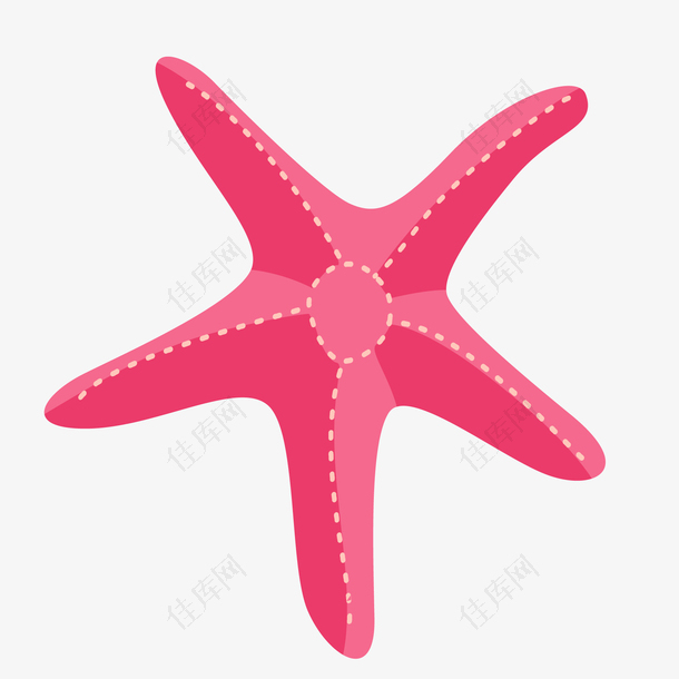 卡通粉红色的海星设计