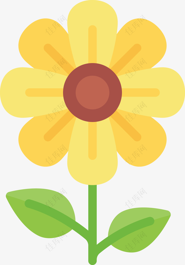 一朵黄色花朵