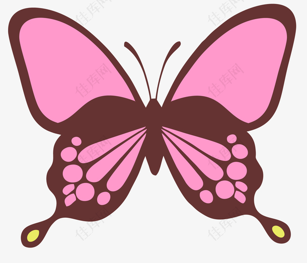 粉色矢量卡通蝴蝶