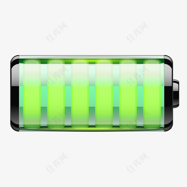 扁平矢量绿色电池