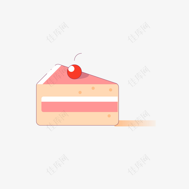 粉色的可爱蛋糕图标