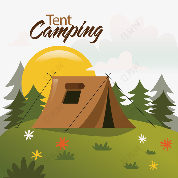 矢量树和帐篷