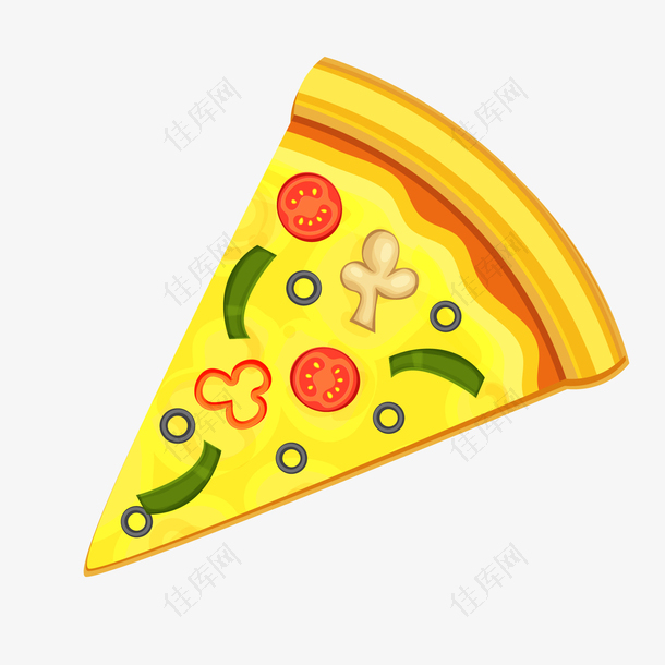黄色的披萨食物设计