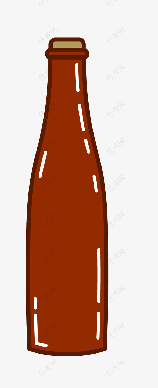 矢量卡通扁平化酱油瓶