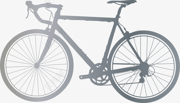 简约灰色自行车设计