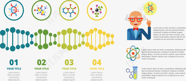 彩色分子结构图表