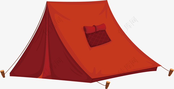 矢量图野外露营帐篷
